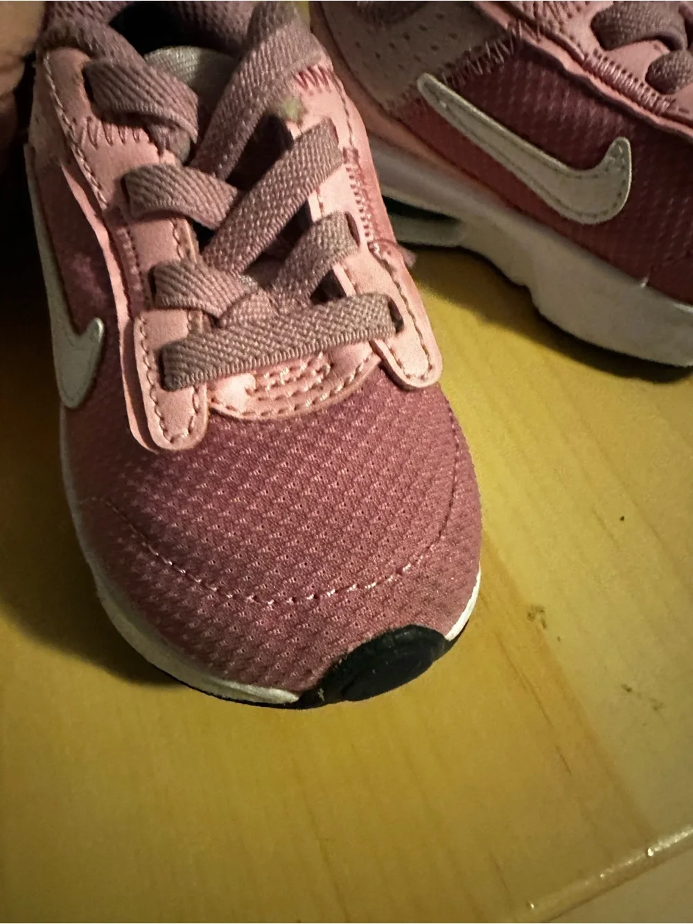 Nike Kids Pink Mesh Lace-Up Sneakers